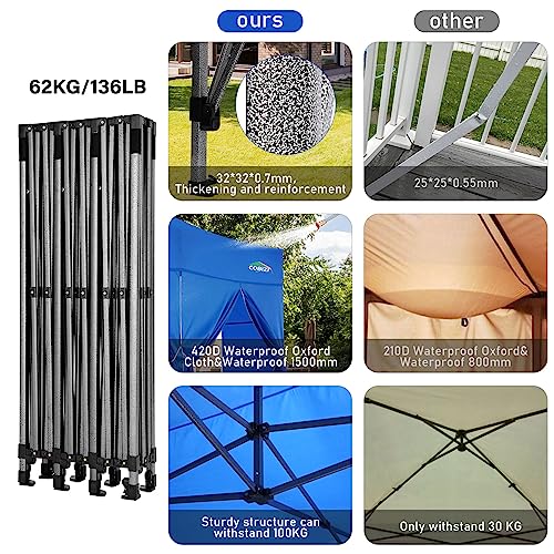 COBIZI 13x26 Pop Up Tent 13x26 Canopy with Sidewalls Heavy Duty Canopy Party Tent for Parties