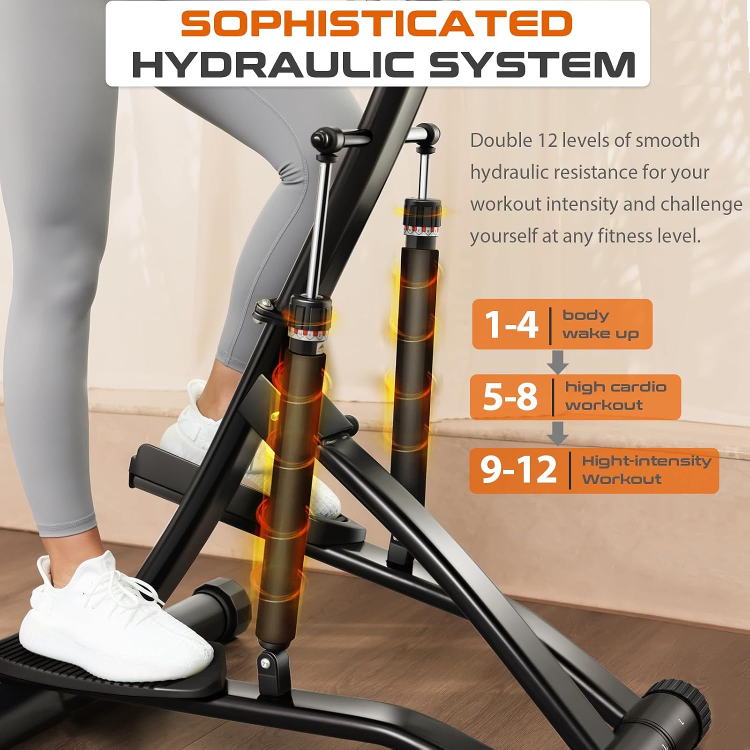 BODY RHYTHM Steppers for Exercise at Home, Power Stair Stepper Machine for Cardio & Climbing Training