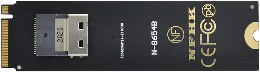 Xiwai NGFF M-Key NVME to SFF-8654 Slimline SAS Card Adapter and U.2 U2 SFF-8639 NVME PCIe SSD Cable for Mainboard SSD Pack of 2