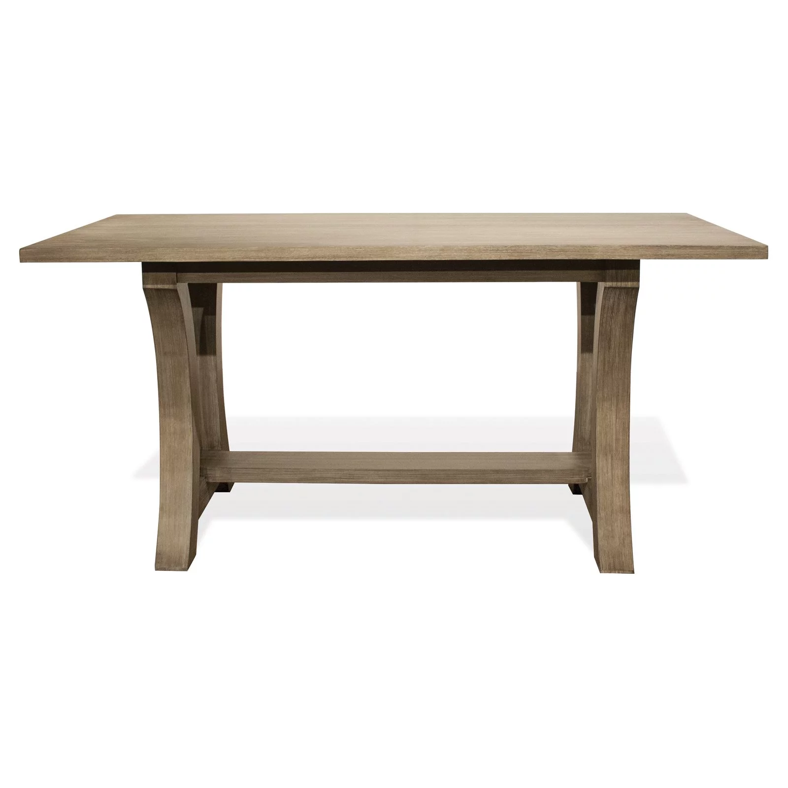 Riverside Furniture Sophie Wood Counter Height Trestle Dining Table in Natural