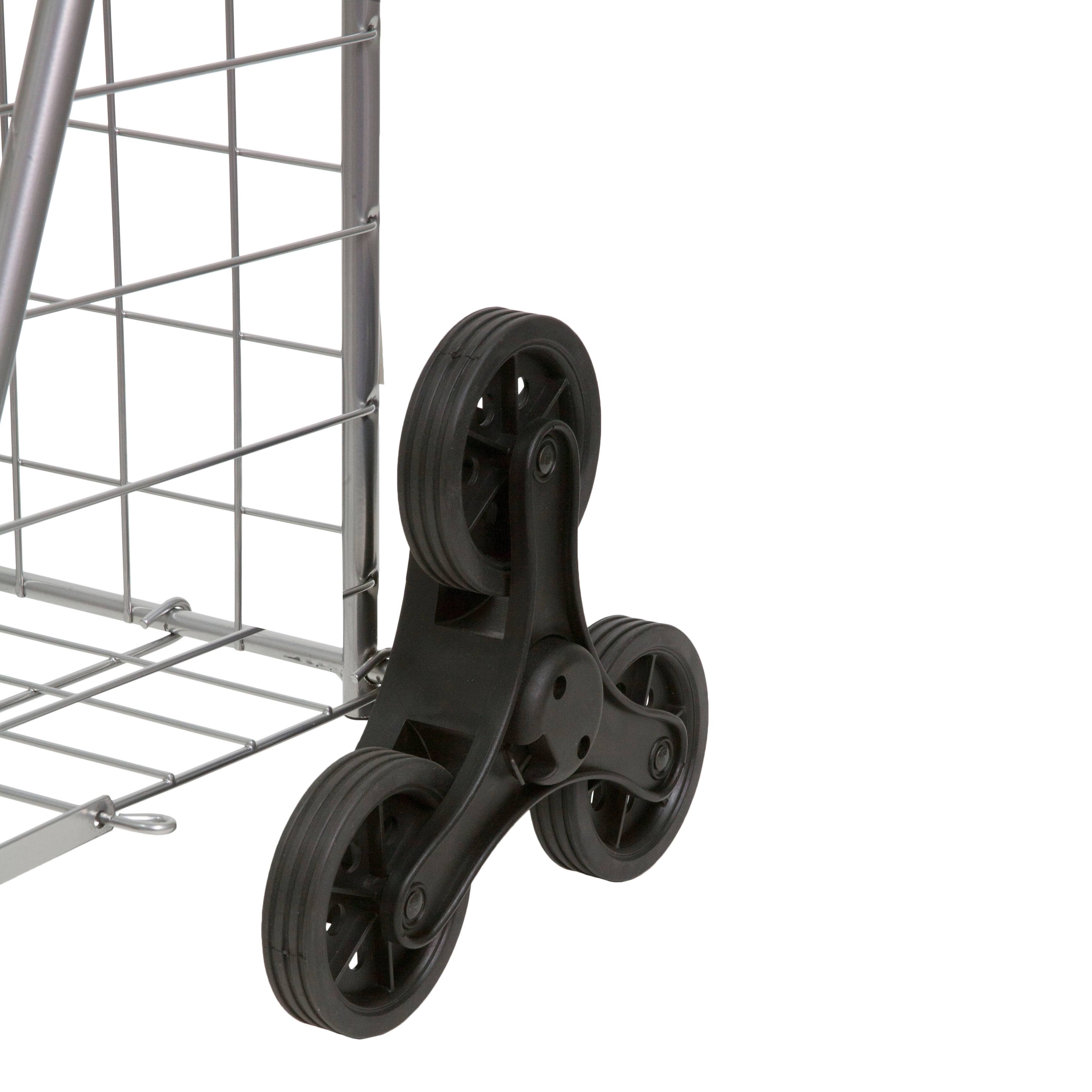 Helping Hand - 3-Wheel Stair-Climbing Folding Cart - Silver