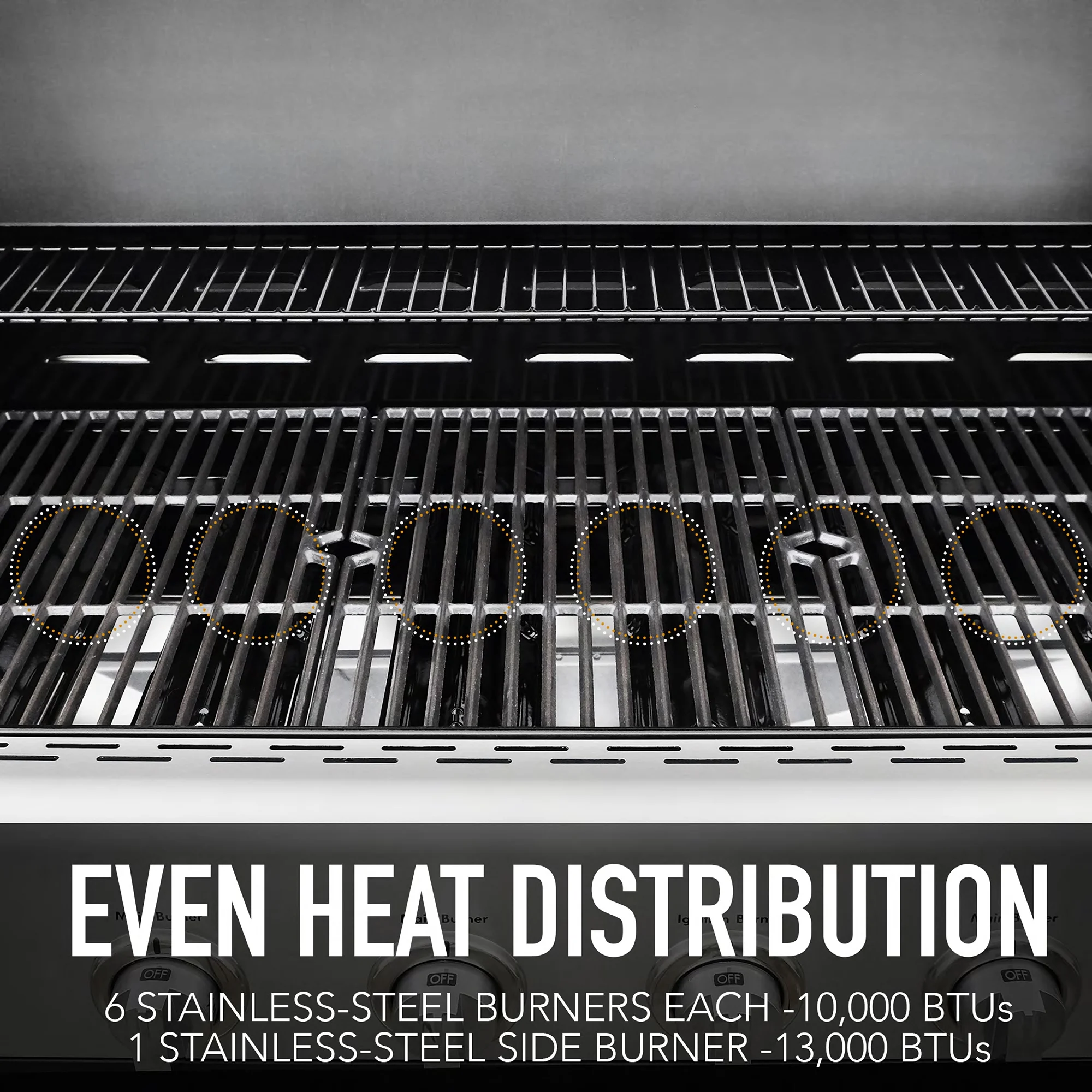 Kenmore 6-Burner Propane Gas Grill with Side Burner, PG-40611S0L, Stainless Steel with Black Trim