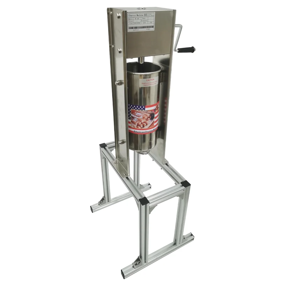 Techtongda 5L Vertical Manual Churrera Churros Spainish Donuts Machine with Deep 6L Fryer