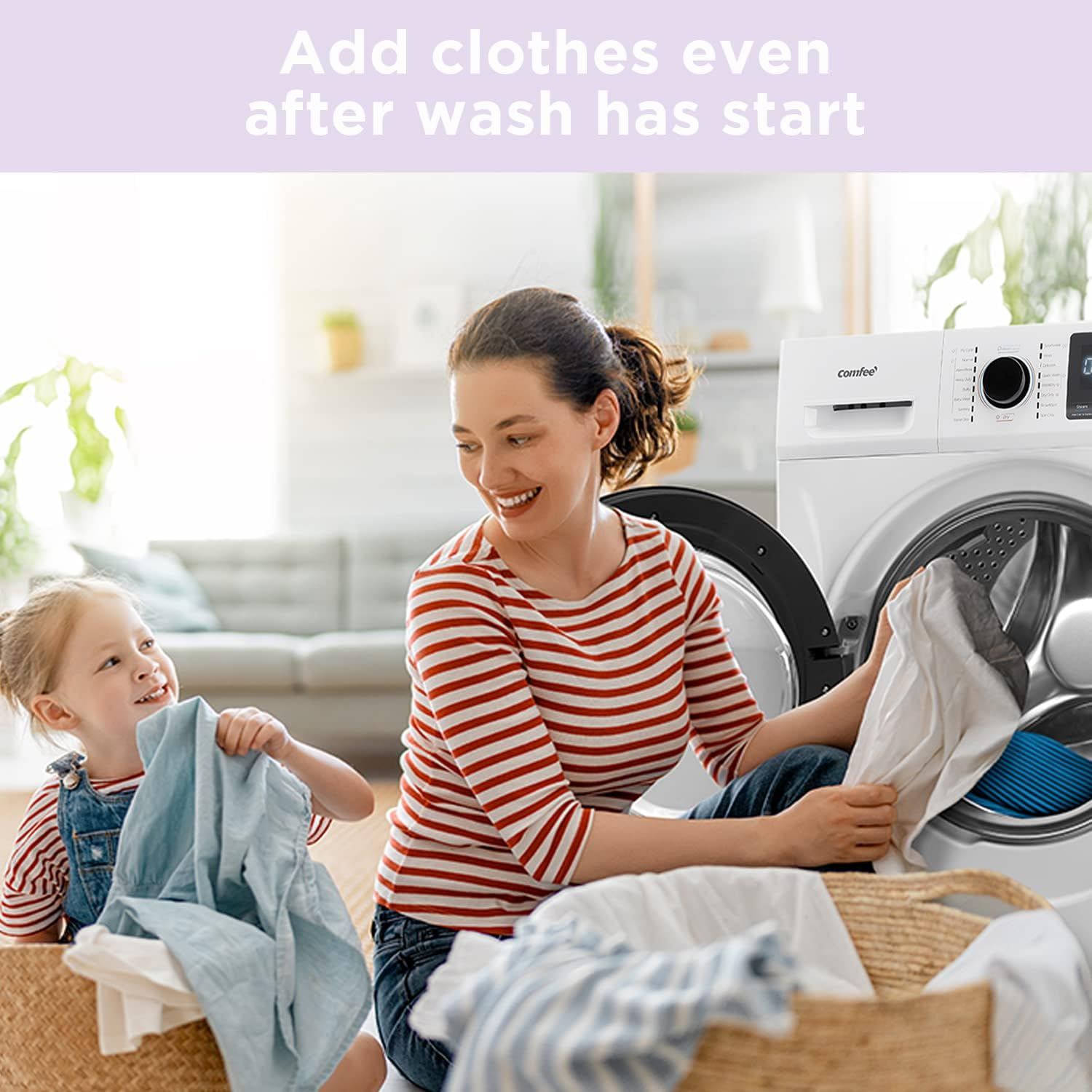 COMFEE&rsquo; 24" Washer and Dryer Combo 2.7 cu.ft 26lbs Washing Machine Steam Care, Overnight Dry