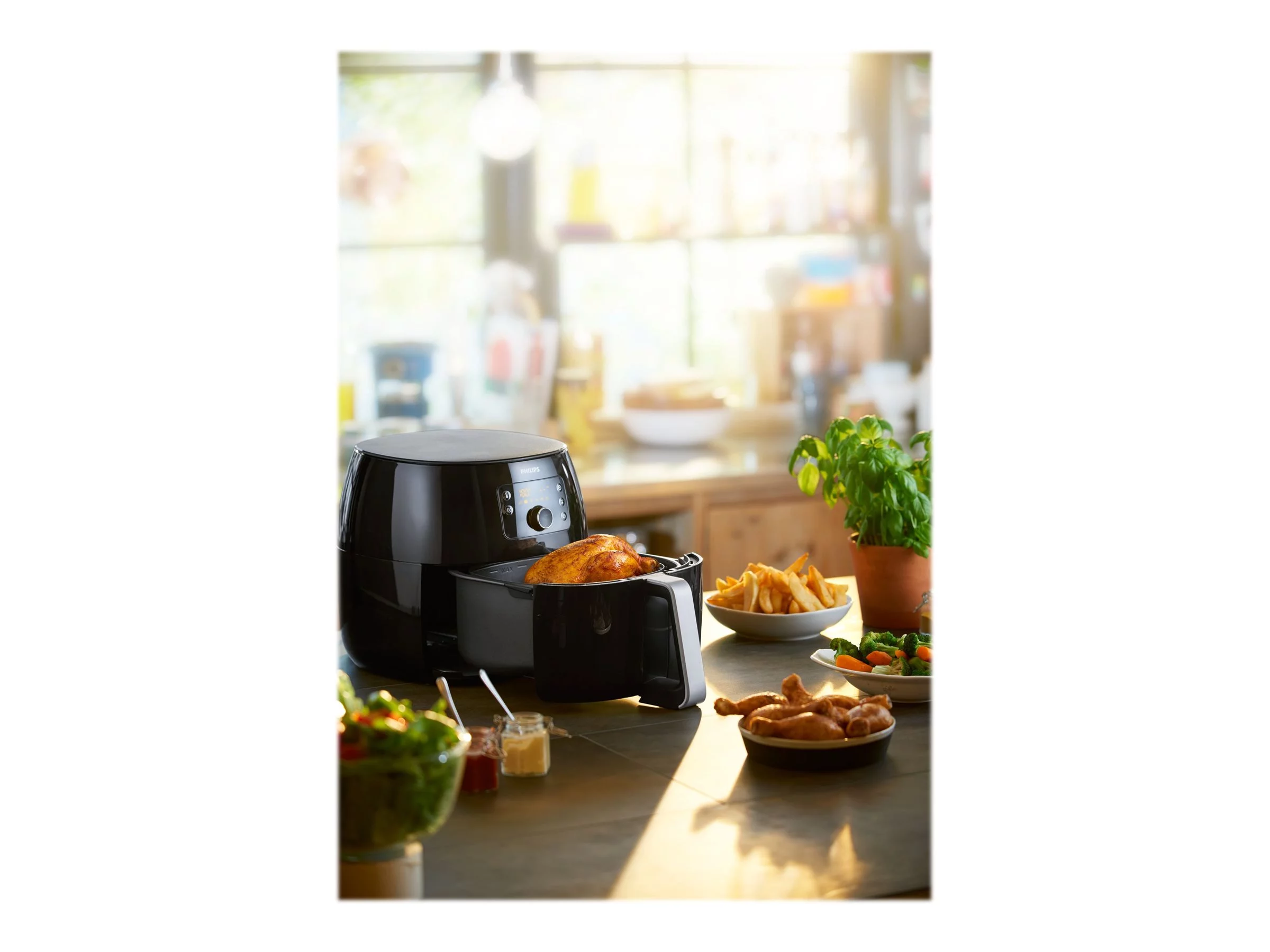Philips Viva Collection HD9630 Twin TurboStar XXL - Hot air fryer - 1.7 kW - black