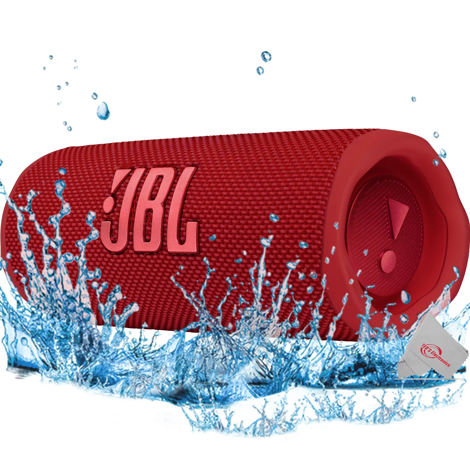 2x JBL FLIP 6 Wireless Portable Waterproof Speaker - Red