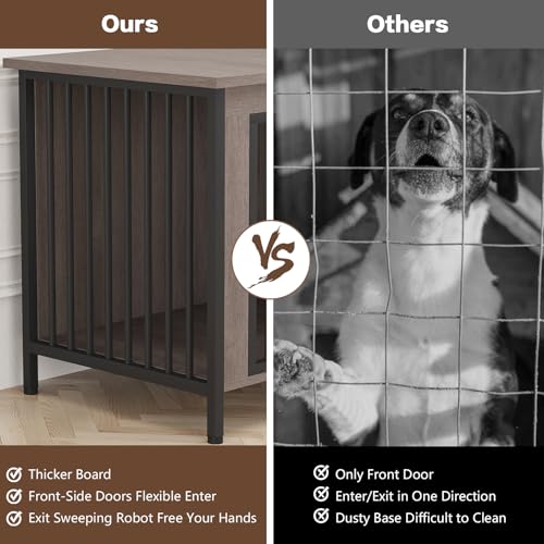 EasyCom 39.96" XL Wooden Large Dog Crate Furniture for Medium and Large Breed