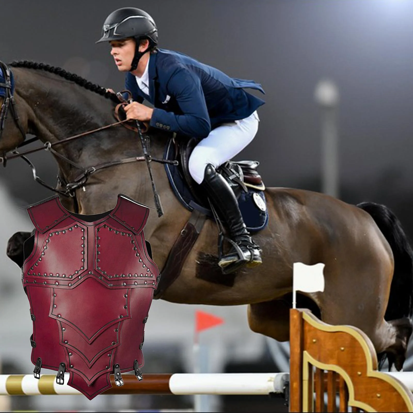 Horse Riding , Equestrian body protective | Horse Riding Training Waistcoat Body Safety for Unisex Adults, M , Red, M