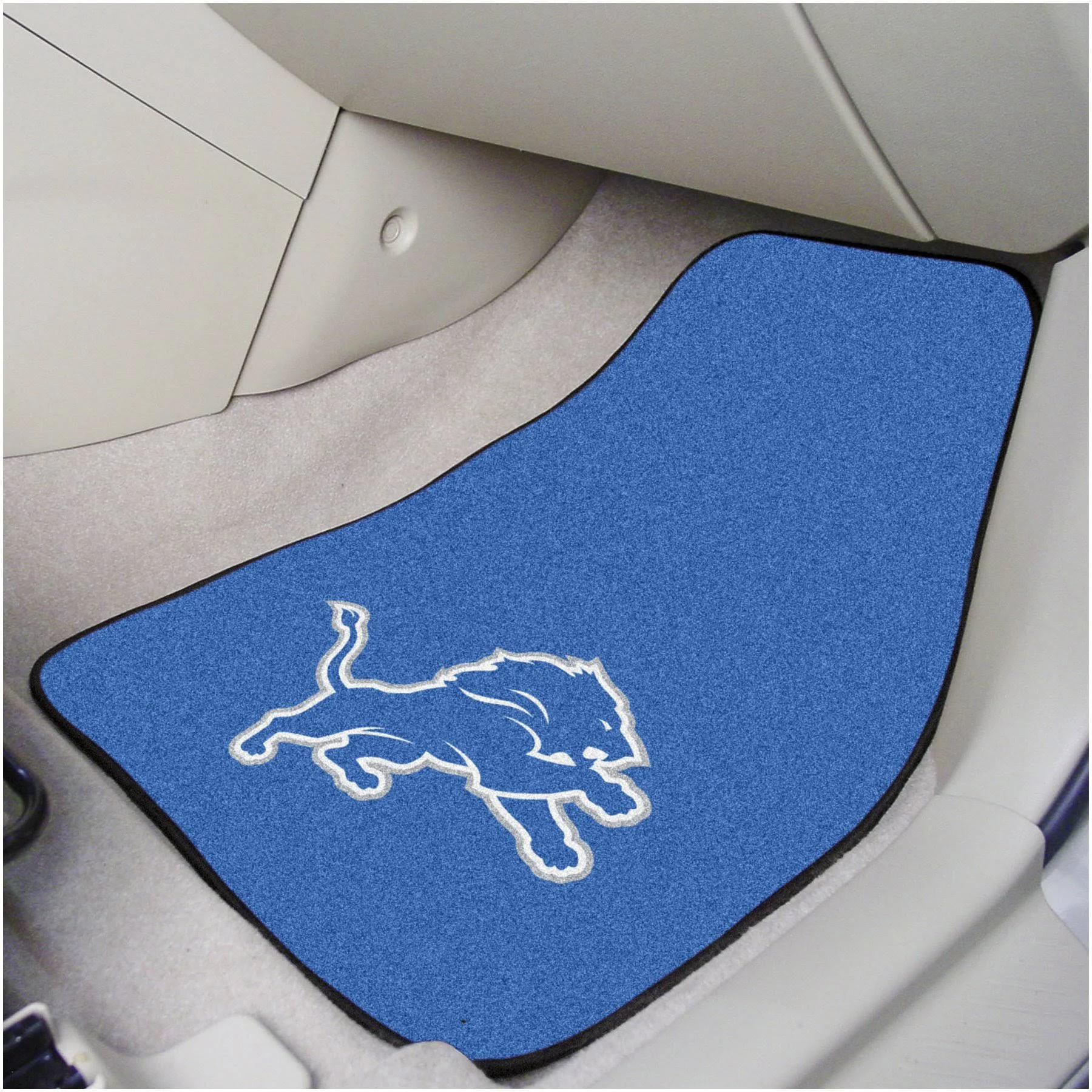 NFL Detroit Lions 2-pc Set of Front Carpet Car Mats, Universal Size