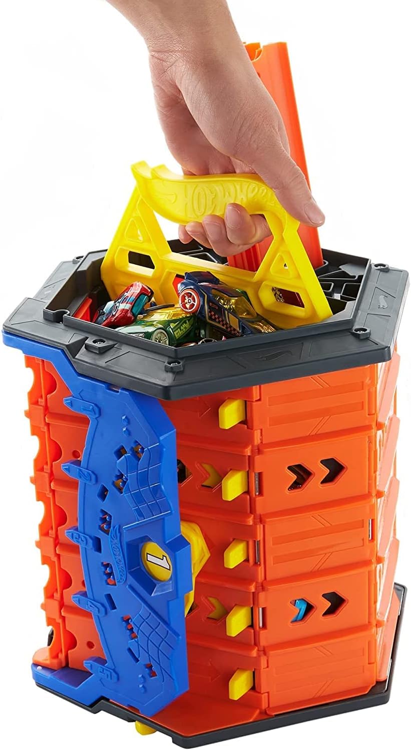 DieCast Hot Wheels Trackset Toy Cars and Trucks - Hot Wheels Action Rollout Raceway Trackset Bundle with 2 My Outlet Mall Stickers