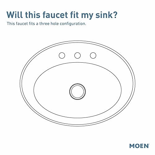 Moen Brantford Oil-Rubbed Bronze Two-Handle Widespread Bathroom Faucet Trim Kit Bathroom Faucets for Sink 3-hole Deck Mounted Setup, (Valve Required)