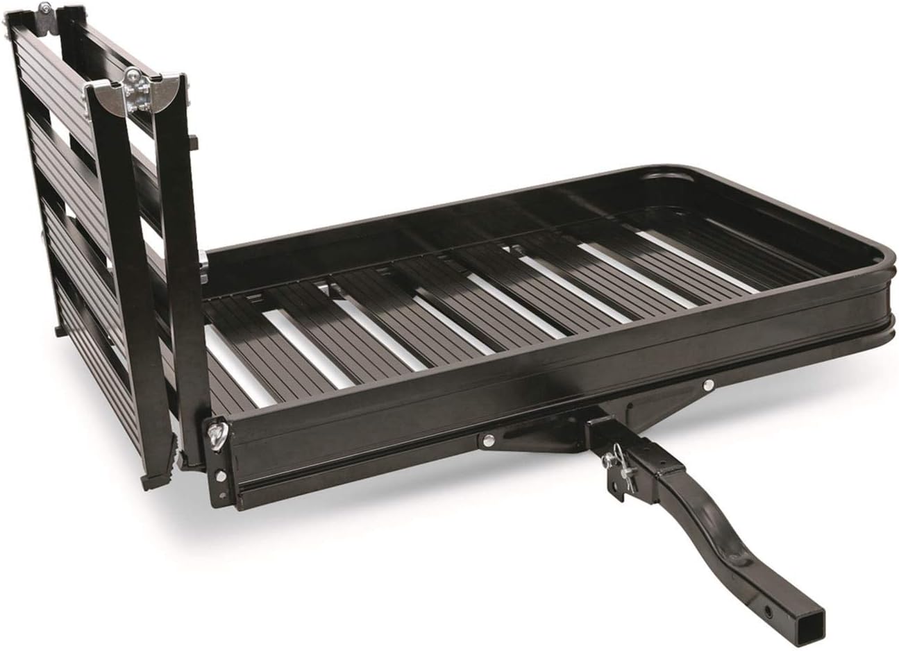 Guide Gear Vehicle Hitch Cargo Carrier, Pickup Truck Ramps Aluminum, Folding, 3-Position, Black