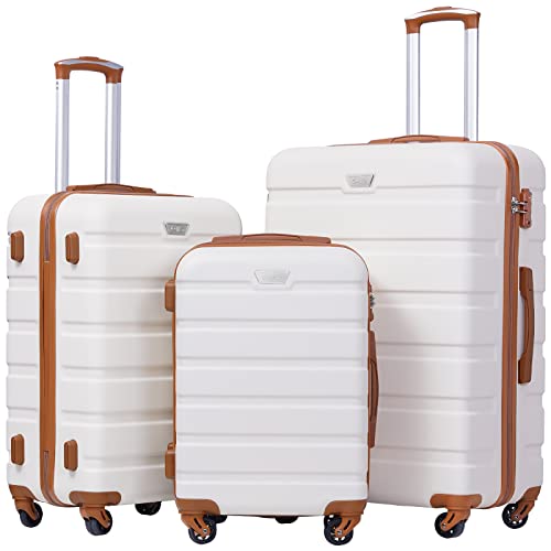 Coolife Luggage 4 Piece Set Suitcase Spinner Hardshell Lightweight TSA Lock