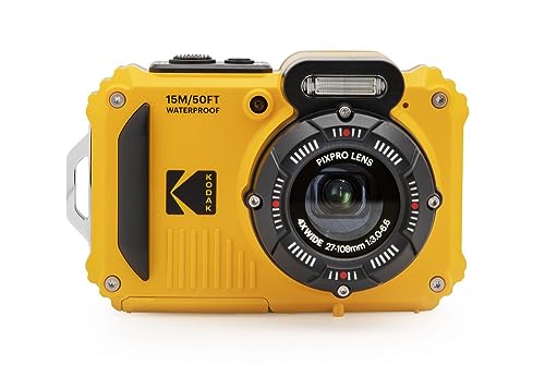 KODAK PIXPRO WPZ2 Rugged Waterproof Shockproof Dustproof WiFi Digital Camera 16MP 4X Optical Zoom 1080P Full HD Video Vlogging Camera 2.7" LCD