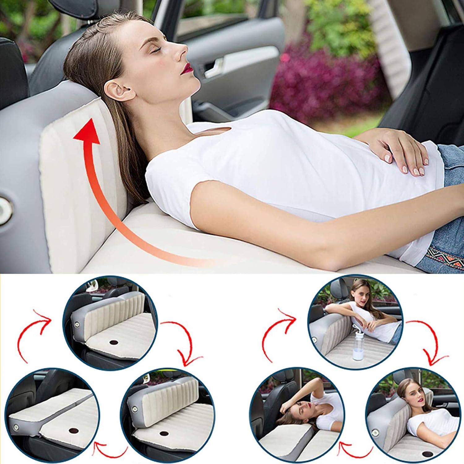 Air Mattress Bed for Tesla Model Y, 3, S, X 5 Seater,Inflatable Bed Camping Accessories Mattress(Multi-Purpose)