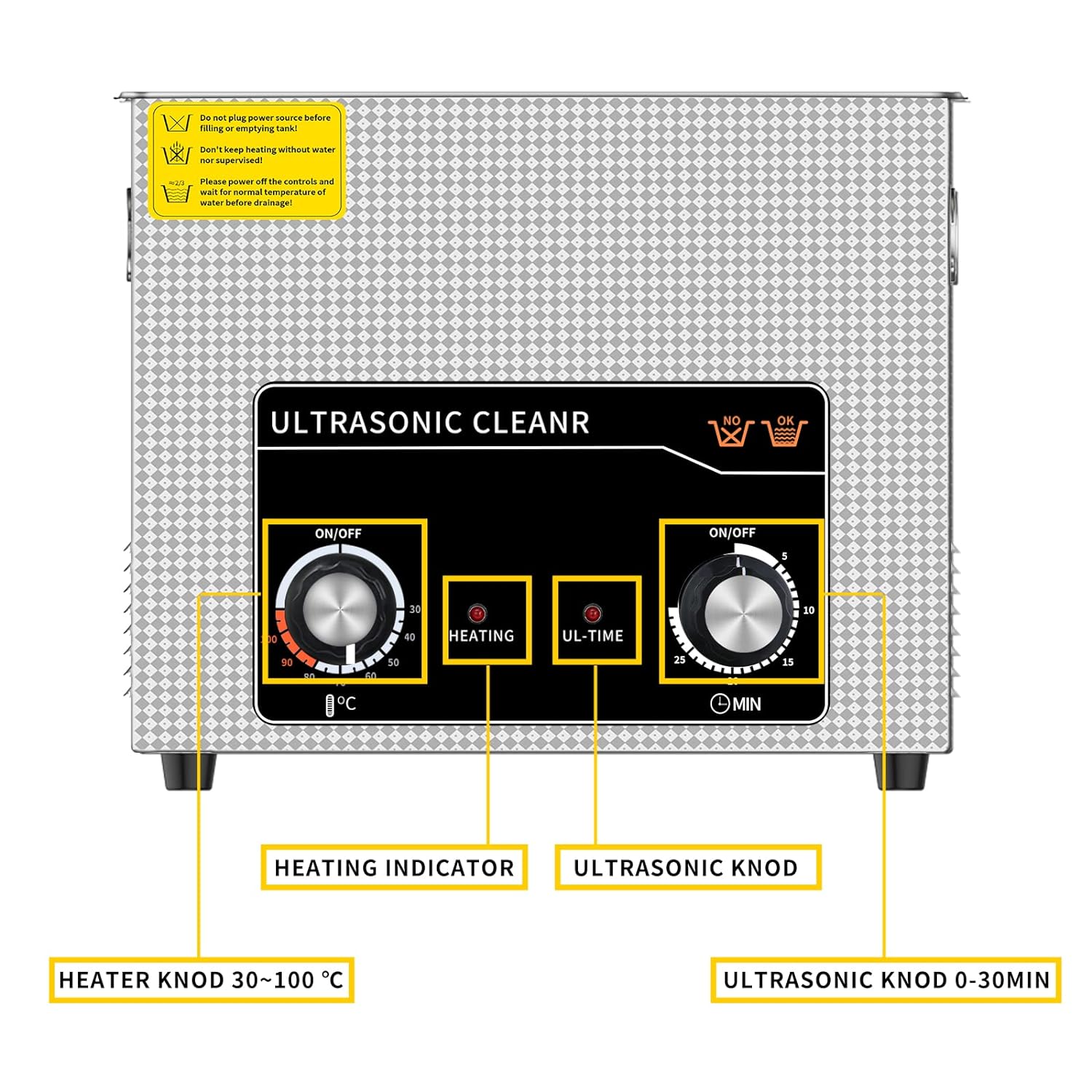 Ultrasonic Cleaner 15L Ultrasonic Cleaners with Heater 360w 40kHz High-Frequency Deep Cleaning Machine for Cleaning, Jewelry, Coins