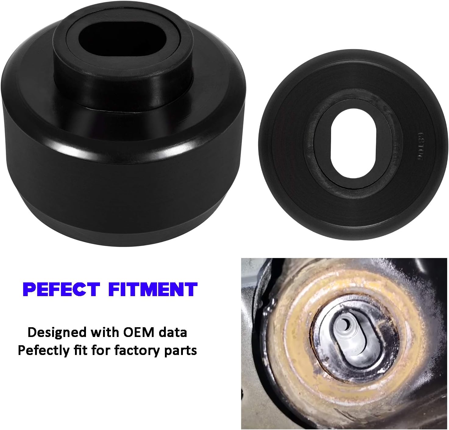 7-141 Body and Cab Mount Bushing Kit Black Polyurethane 24Pcs for 1999-2014 Silverado and Sierra 1500 2500 2WD/4WD Pack of 2