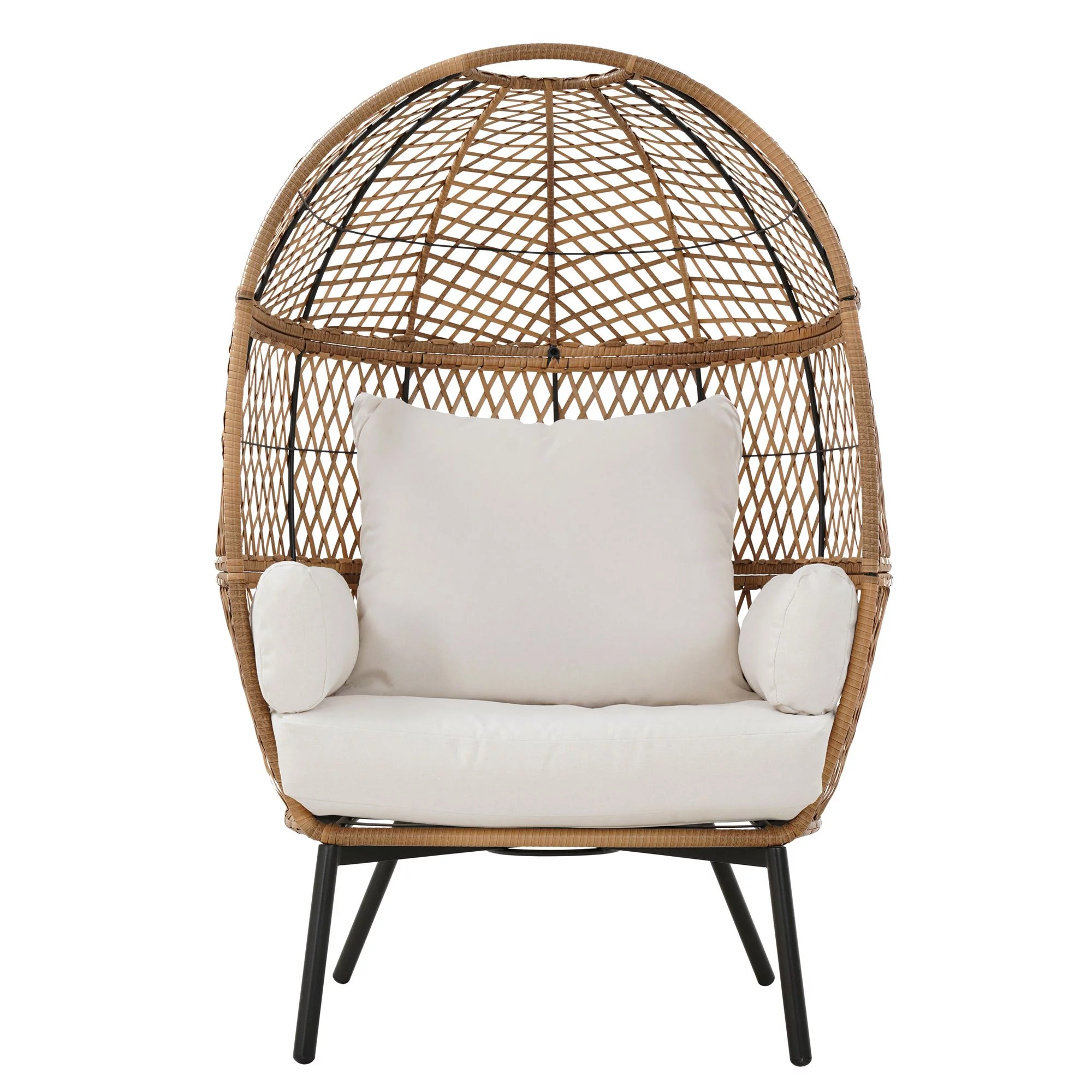 Better Homes & Gardens Ventura Boho Stationary Outdoor Wicker Egg Chair