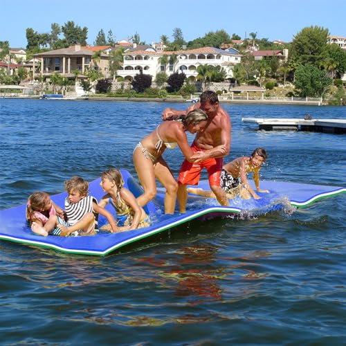 Oversized Lily Pad Floating Mat, 3 Layer 7'/9'/12'/18' Floating Water Mat,Ocean, Beach, River, Pool, Floating Mat for Water Recreation and Relaxing