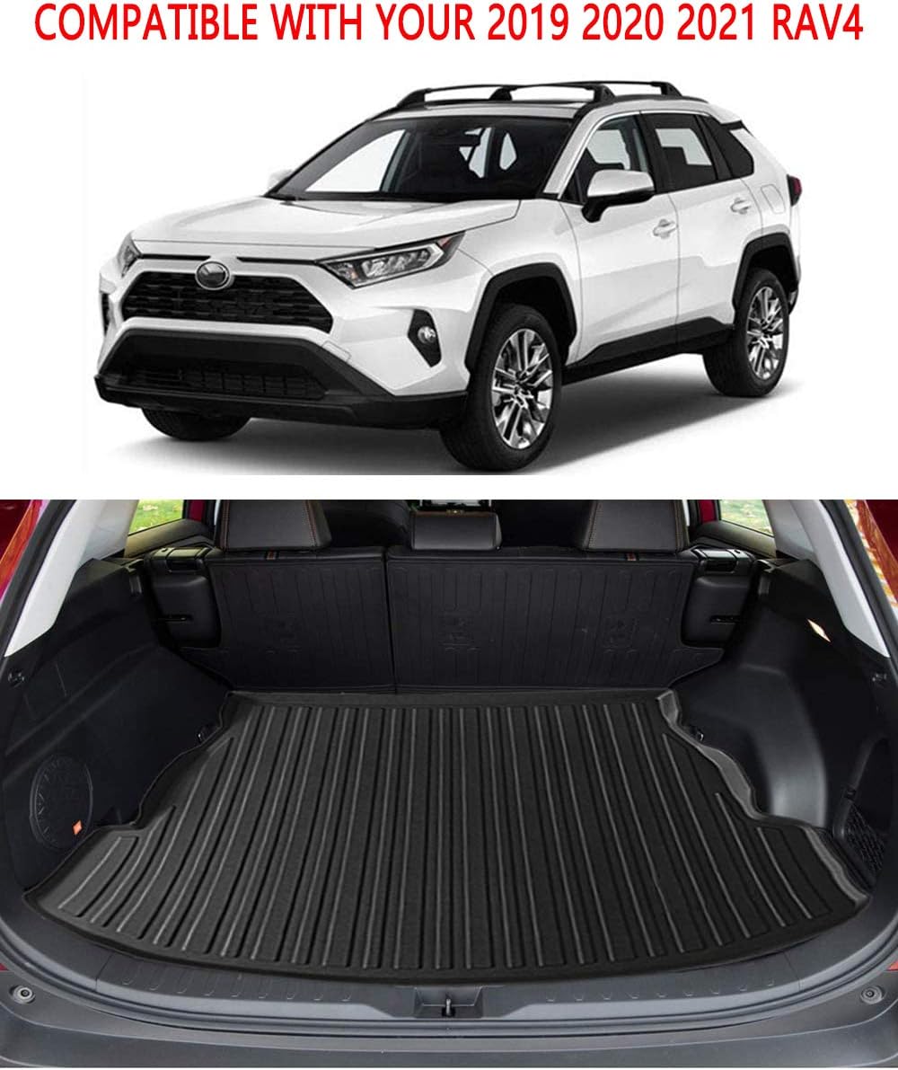 RAV4 Cargo Liner - Compatible with RAV4 2019 2020 2021 2022 Models,All-Weather Rear Trunk Tray Cargo Mats Custom Fit for Toyota RAV-4