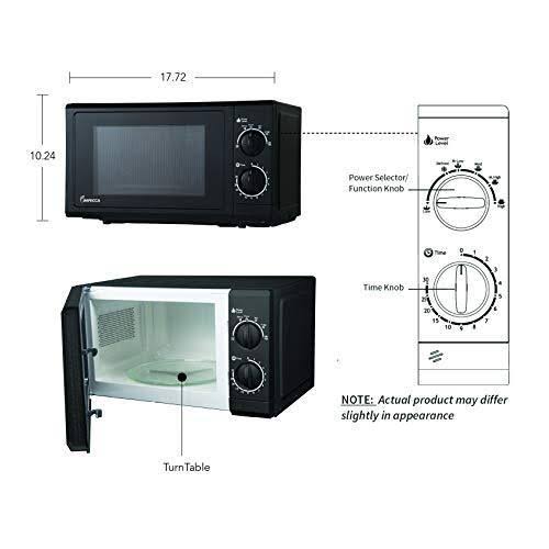 Impecca 0.6 Cu. ft. 700 Watts Countertop Microwave Oven - Black