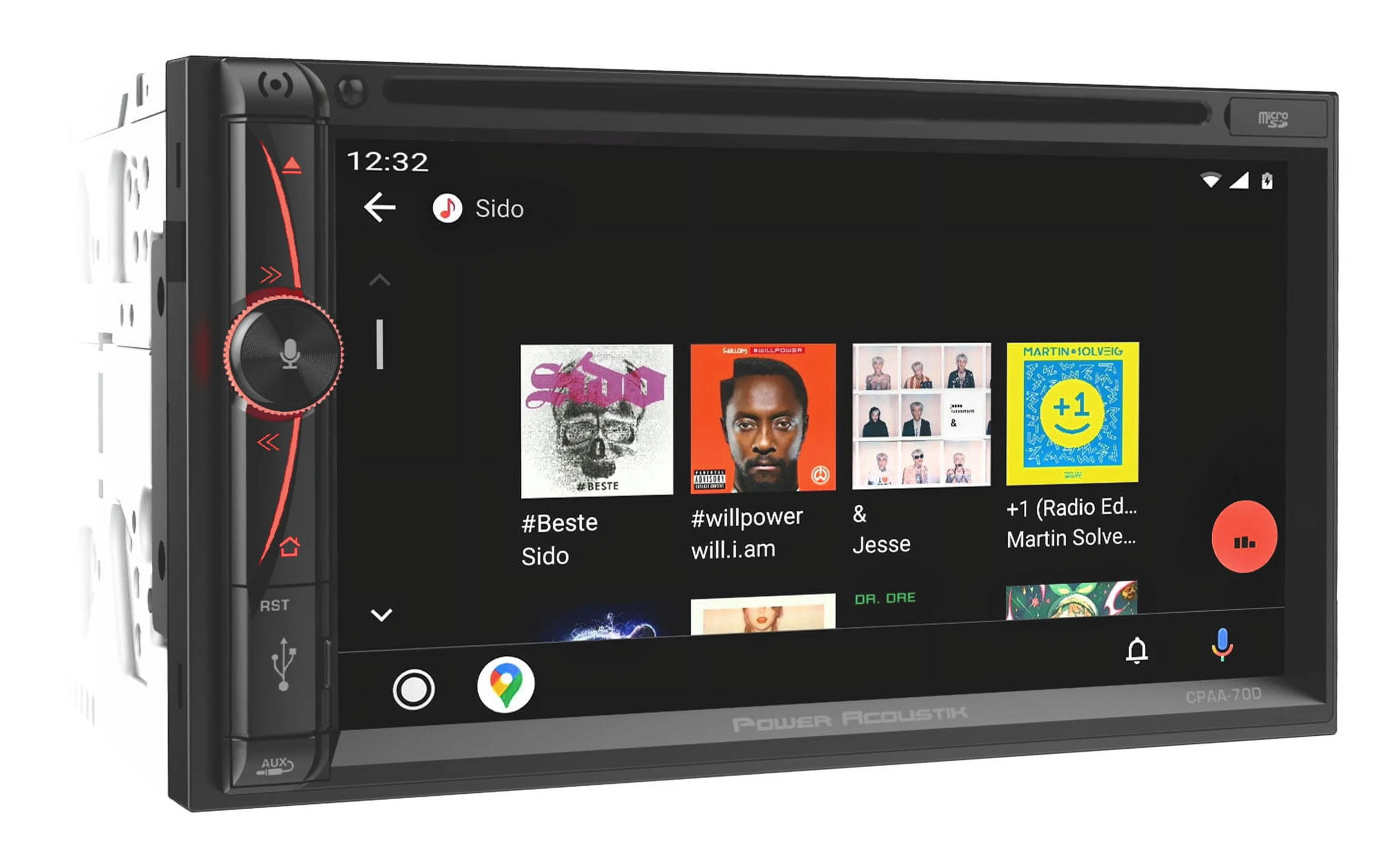 Power Acoustik CPAA-70D 2-Din 7 DVD/Carplay/Android/Bluetooth/USB Car Receiver