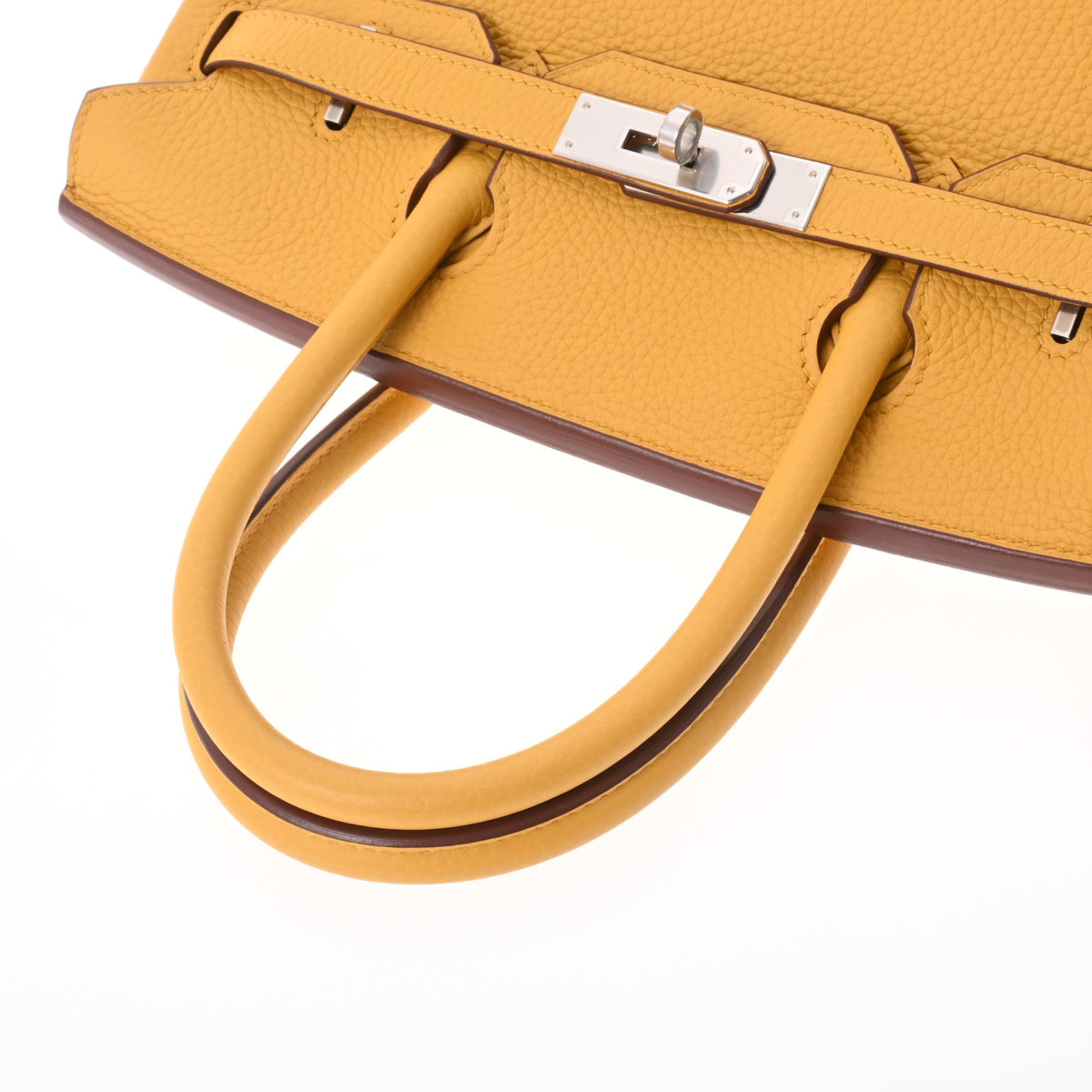 Pre-Owned HERMES Hermes Birkin 30 Jaune Ambre D Engraved (around 2019) Ladies Taurillon Clemence Handbag (Like New)