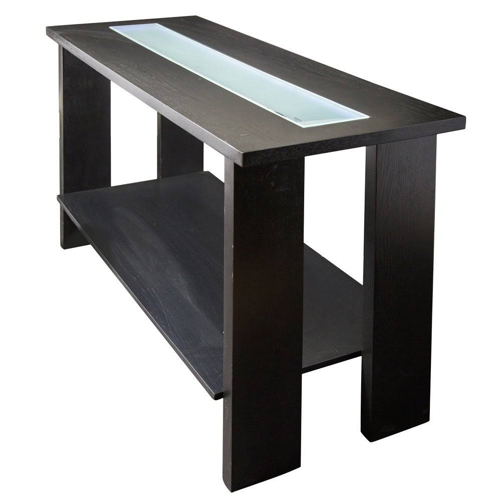 Furniture of America Lumi Contemporary LED Lights Espresso Sofa Table