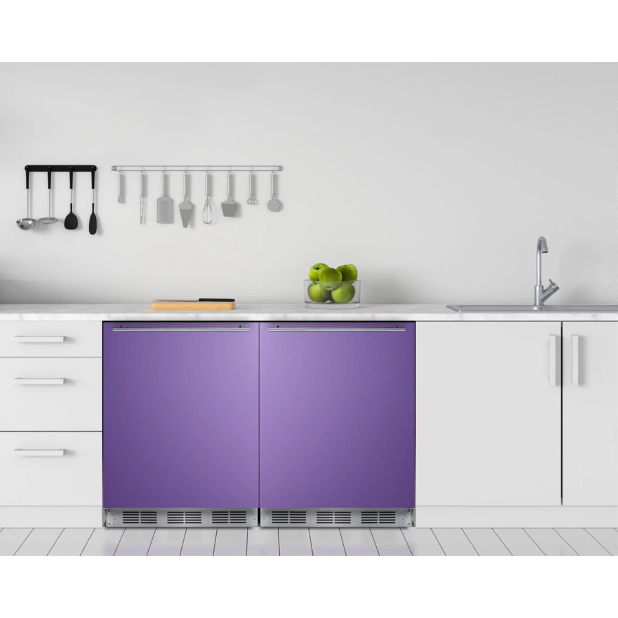 Summit Brf611whada 24" Wide 5.1 Cu. Ft. Compact Refrigerator And Freezer Combo - Purple