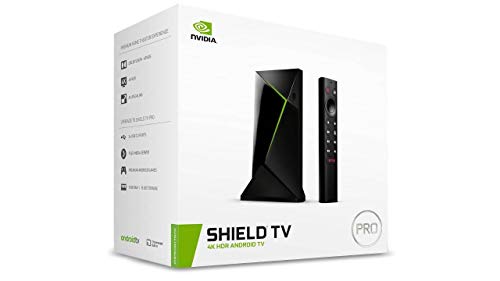 NVIDIA SHIELD Android TV Pro Streaming Media Player; 4K HDR movies, live sports, Dolby Vision-Atmos, AI-enhanced upscaling, GeForce NOW cloud gaming