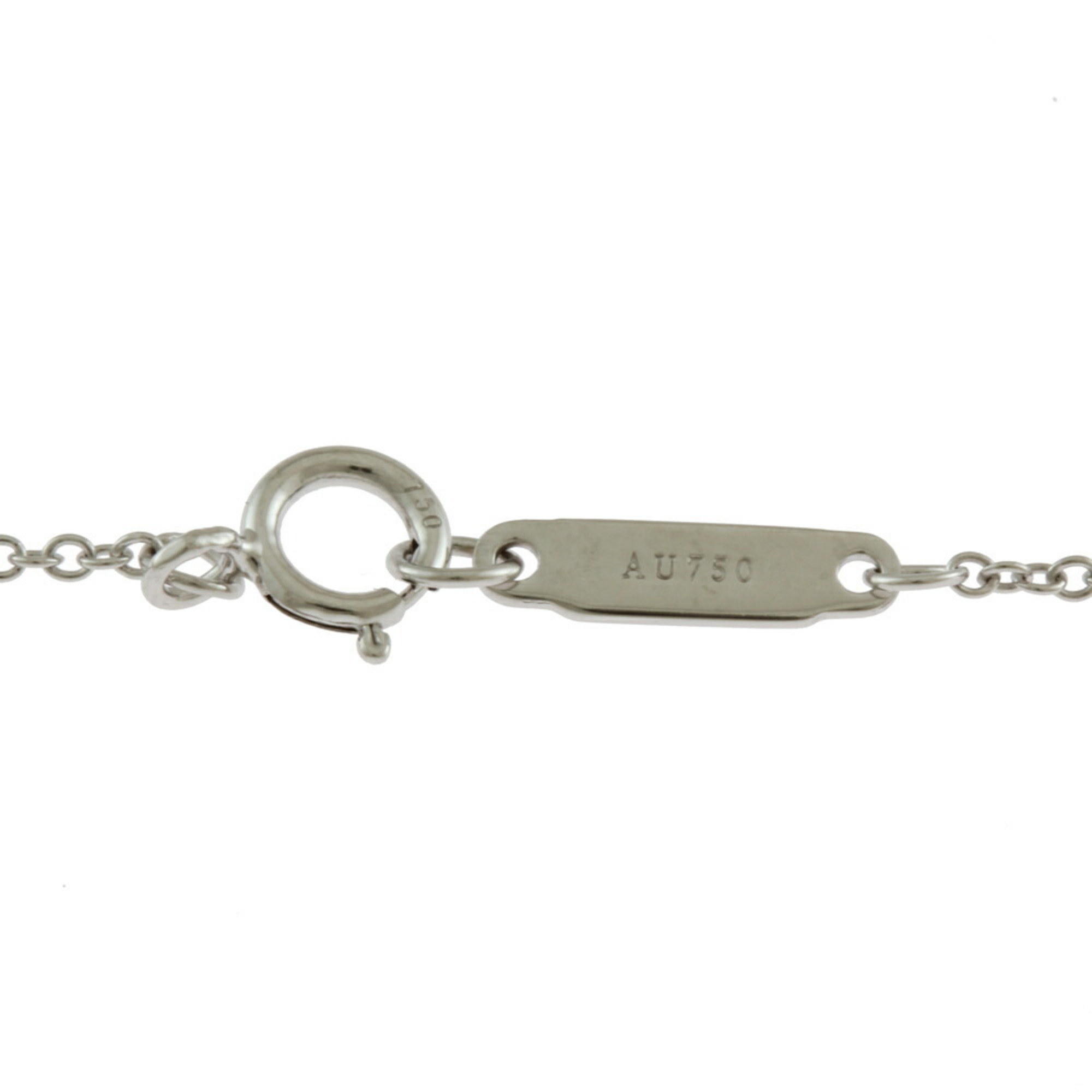 Pre-Owned Tiffany T Smile Diamond Necklace 18K Women's TIFFANY&Co. BRJ10000000120965 (Like New)