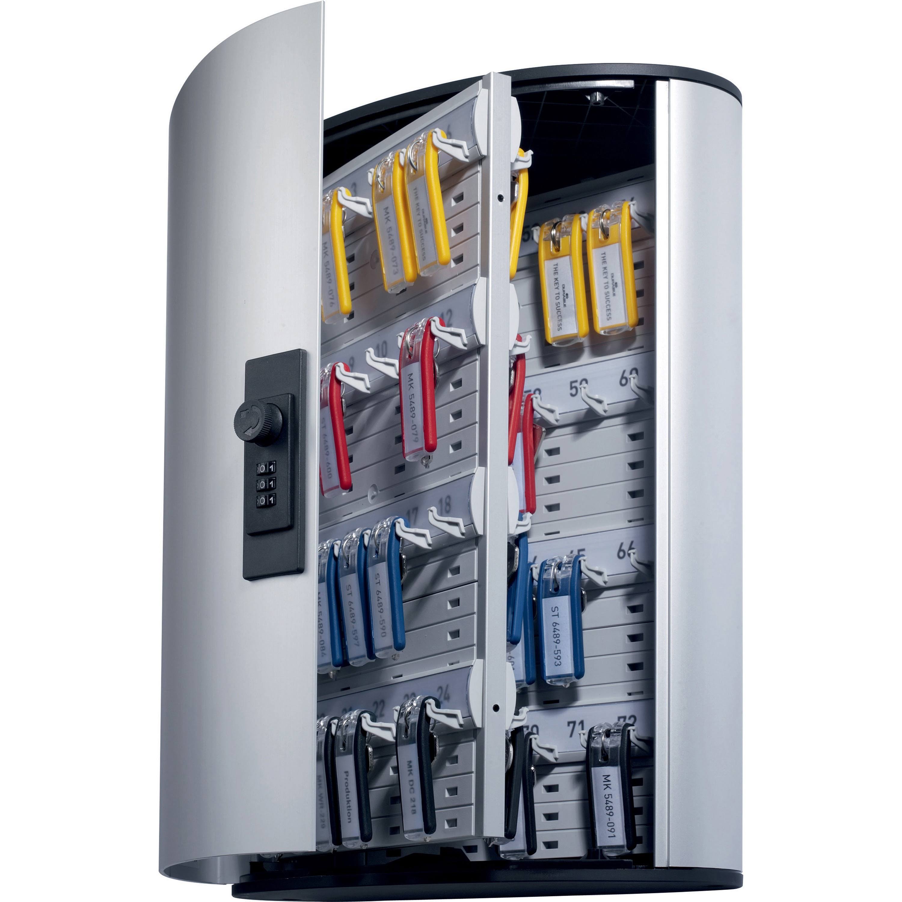 DURABLE KEY BOX - Key cabinet - 72 hooks - aluminum - silver