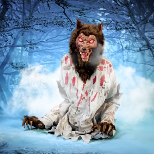 Haunted Hill Farm 5.9 ft. Animatronic Lurching Woman by Tekky, Halloween Animatronic, Scary Indoor House Prop & Decoration