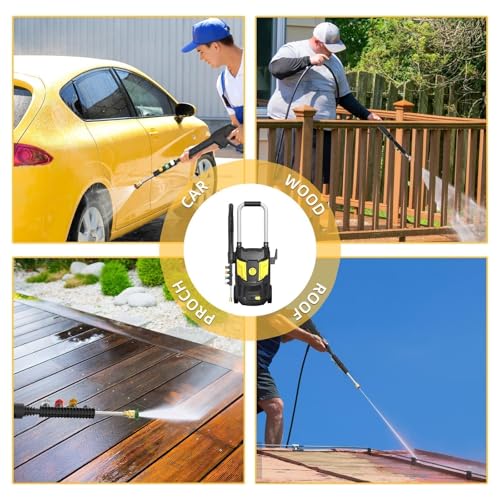 Electric Pressure Washer - 4500 PSI 2.8 GPM Electric Power Washer with 35FT Power Cord, 4 Different Nozzles, Soap Cannon for Car, Garden, Yard, House
