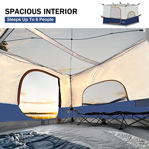 KAMPKEEPER Camping Inner Tent for Pop Up CanopyFully Vented Roof, Converts 10'x10' Straight Leg Canopy into Camping TentKhaki