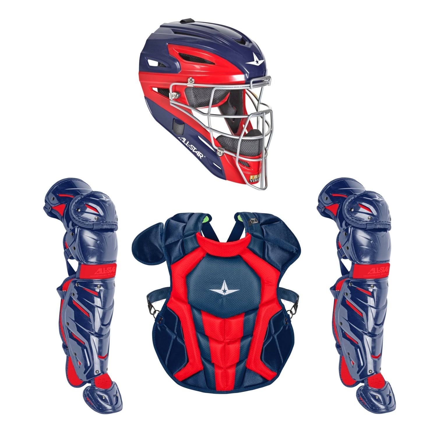 All Star Intermediate System7 Axis Elite Travel Team Catcher&s Set Navy/Blue