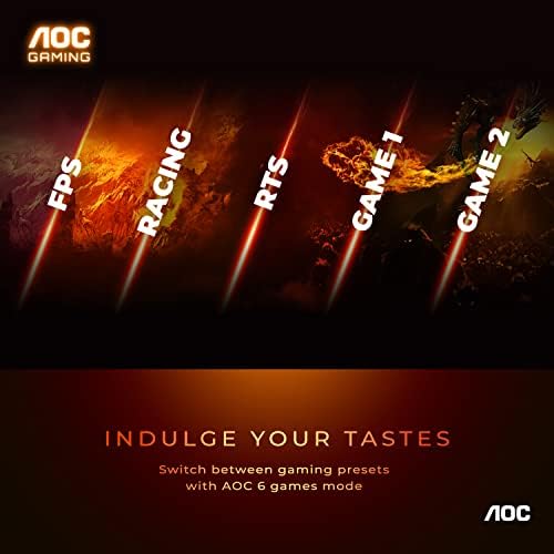 AOC C27G2Z 27" Curved Frameless Ultra-Fast Gaming Monitor, FHD 1080p, 0.5ms 240Hz, FreeSync, 2x HDMI 2.0, 1x Display Port, Height Adjustable