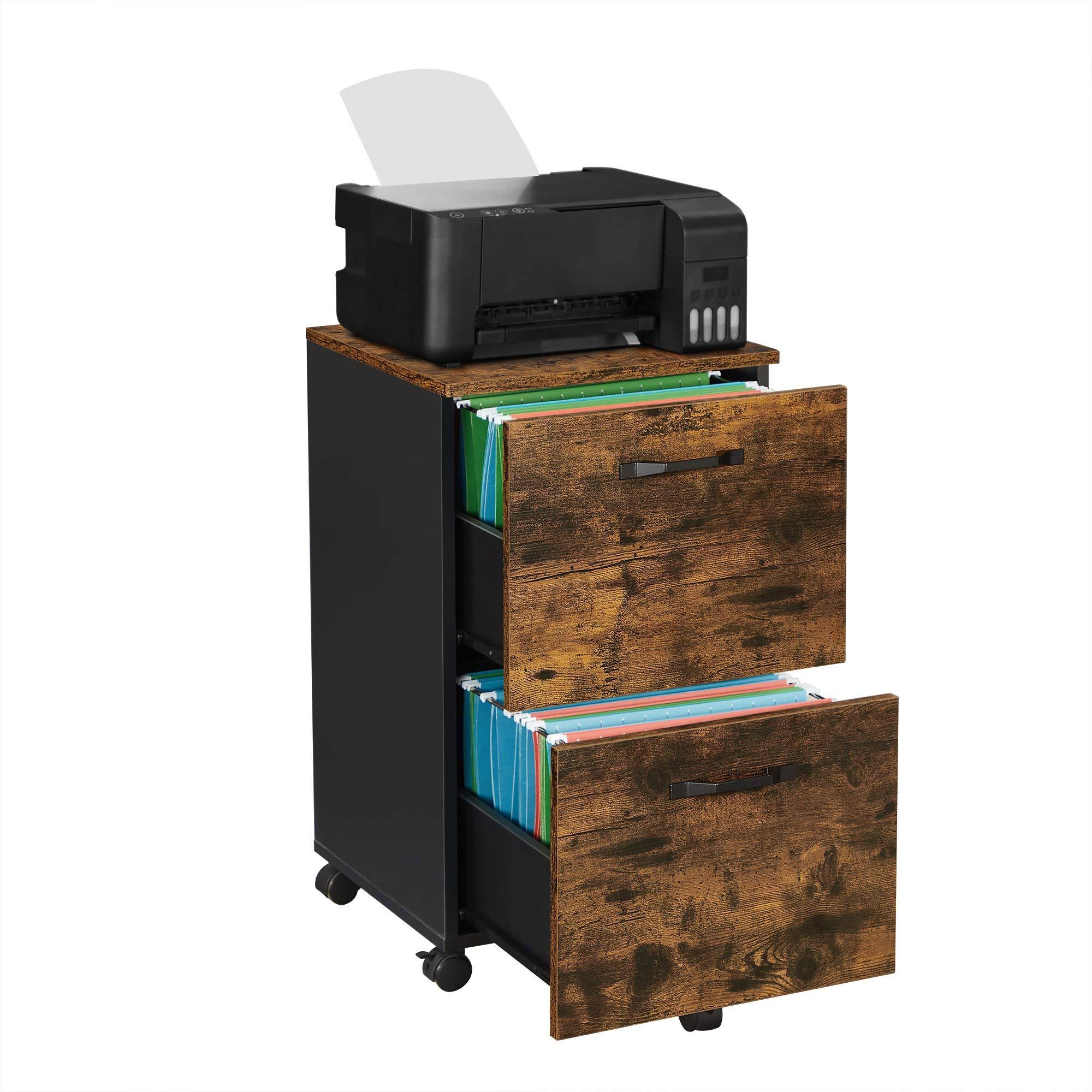 VASAGLE Industrial 2 Drawer File Cabinet
