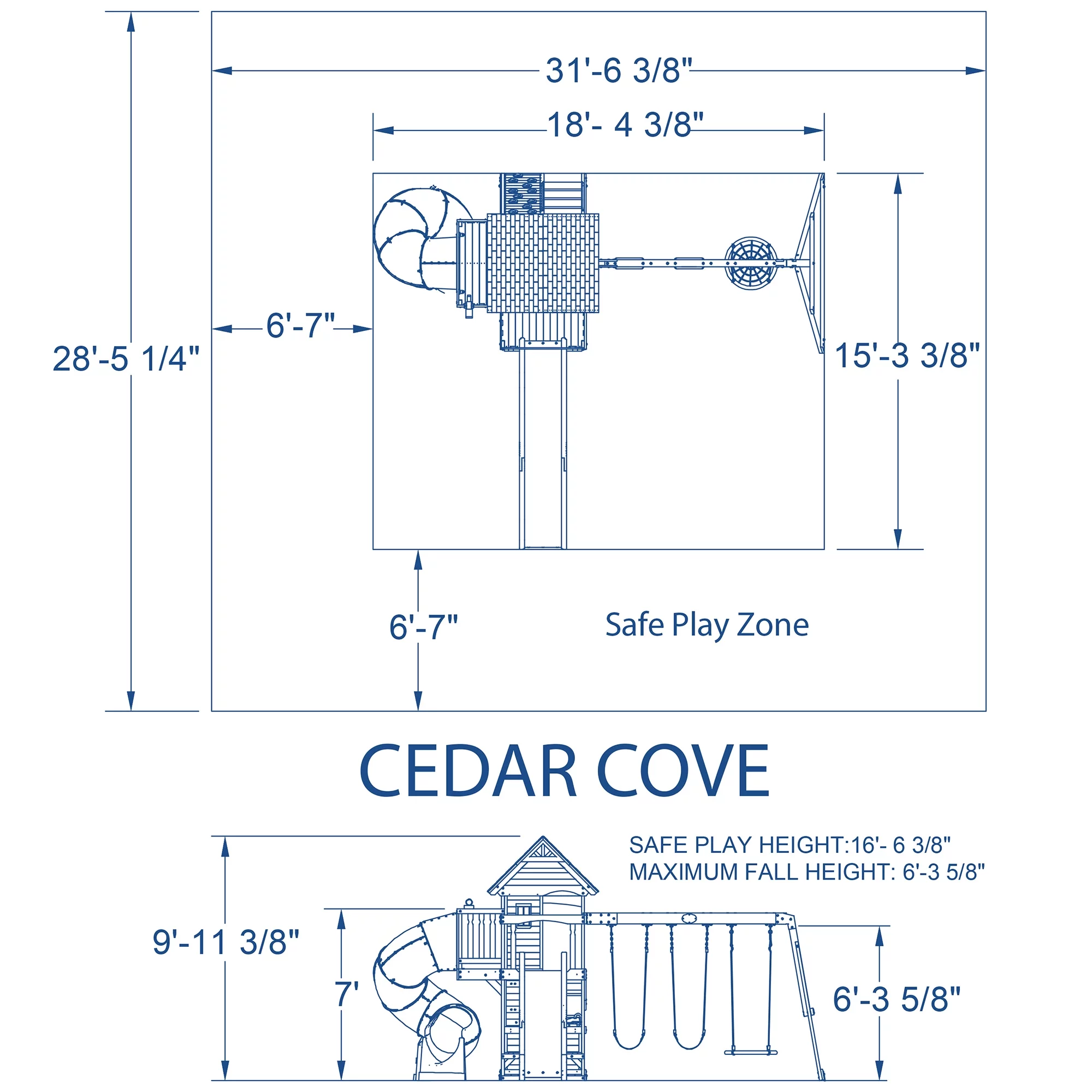Backyard Discovery Cedar Cove Swing Set