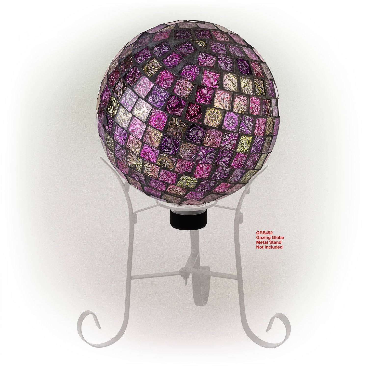 Alpine Violet Mosaic Gazing Globe