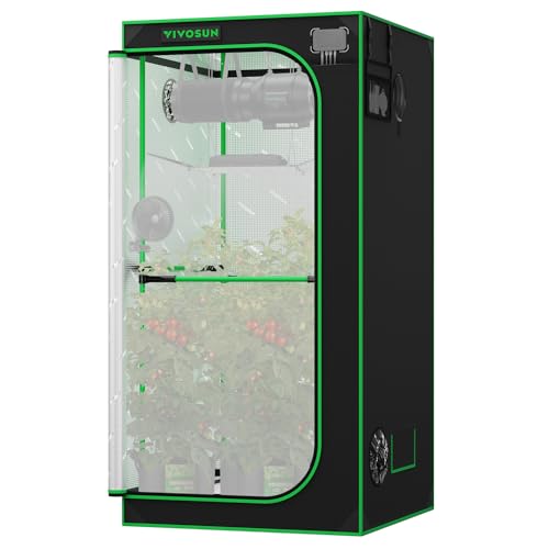 VIVOSUN Advance Pro Grow Tent, High Reflective Mylar with Observation Window and Floor Tray for Hydroponics Indoor Plant