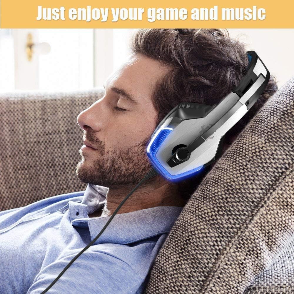 BENGOO V-4 Gaming Headset for Xbox One, PS4, PC, Controller, Noise Cancelling Over Ear Headphones with Mic