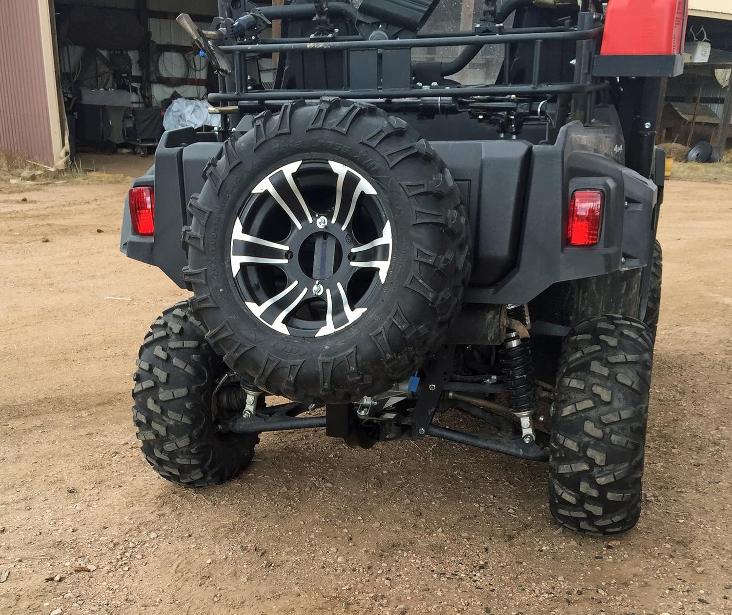 Quick Adjust UTV/ATV Receiver Hitch Spare Tire Carrier (Length 19)