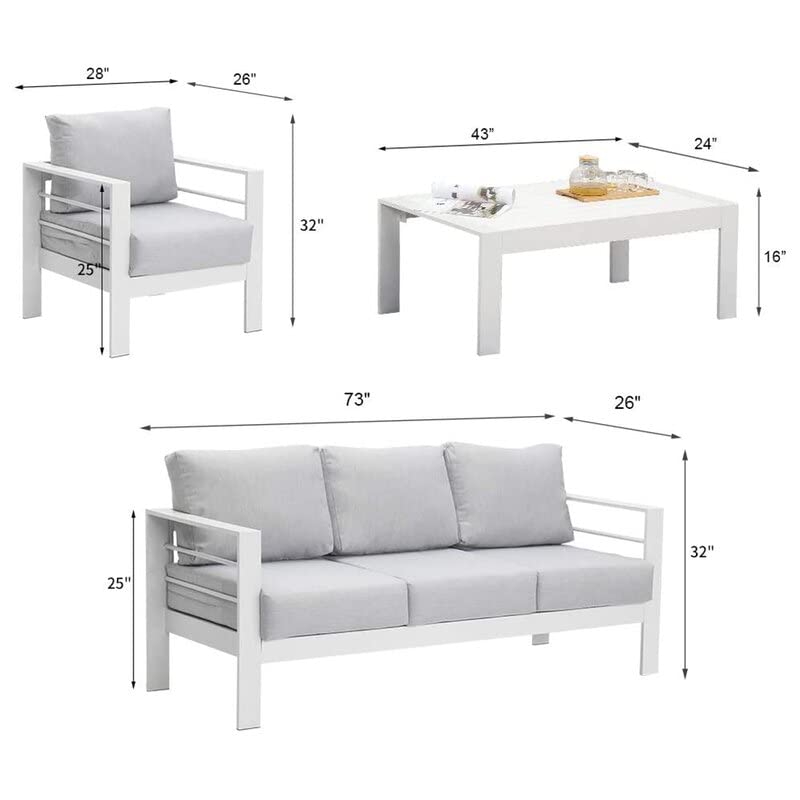 Solaste Aluminum Patio Furniture Set