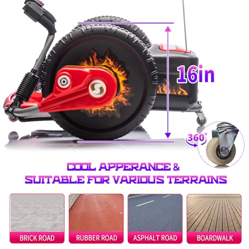 Electric Drifting Go Kart for Kids, 12V Outdoor Ride on Toys with 16-Inch Big Wheel, 360 Degree Spin, Speed of 4.66MPH, Dual Lever Steering