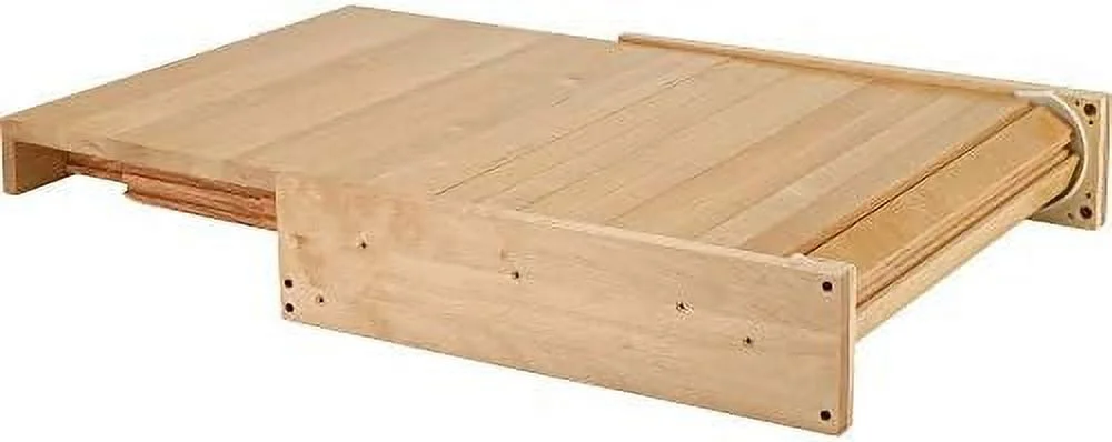 TJUNBOLIFE 31.75" Pull Out Tambour Table/ Counter Extension Top for 21.77" Drawers  Sliding Kitchen Cabinet    Maple Wood  4TT-2133-1