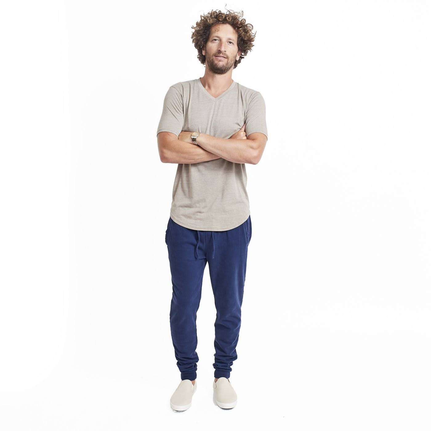 Goodlife Tri-Blend Scallop V-Neck in Cool Blue, Size: X-Large