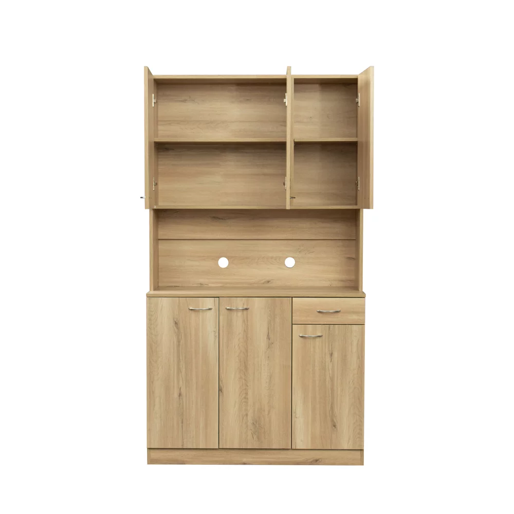 Kitchen Pantry Storage Cabinet, 71'' Freestanding Cabinet with Buffet Cupboard and Microwave Stand, Modern Hutch Cabinet for Home Kitchen
