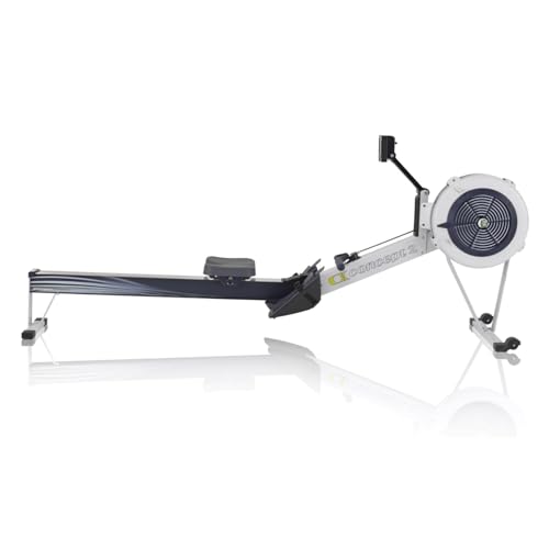 Concept2 RowErg Model D Indoor Rowing Machine with PM5 Monitor, Device Holder, Adjustable Air Resistance, Easy Storage (Gray)