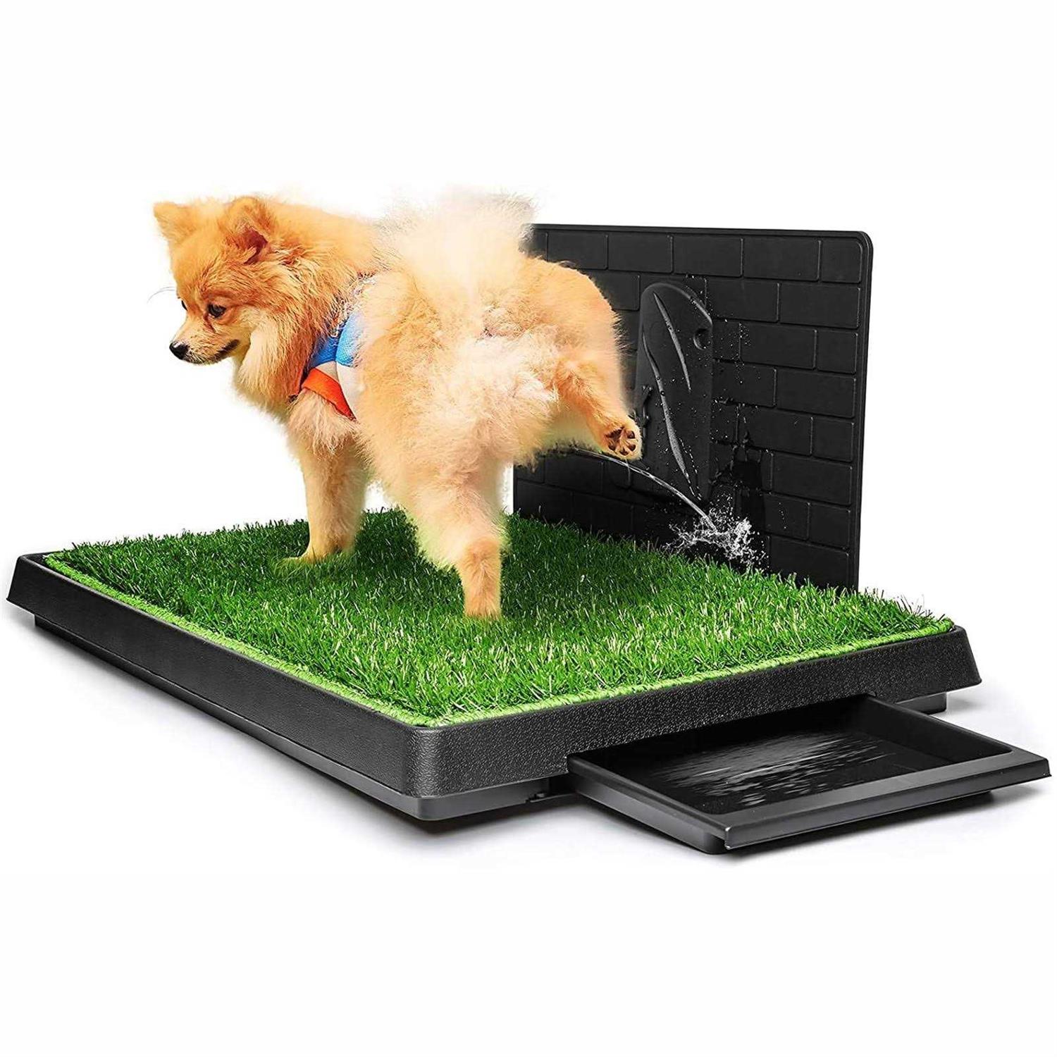 Hompet Dog Potty with Tray Large 30''x20'', Artificial Grass Patch for Indoor and Outdoor Use - Pet Supplies online store